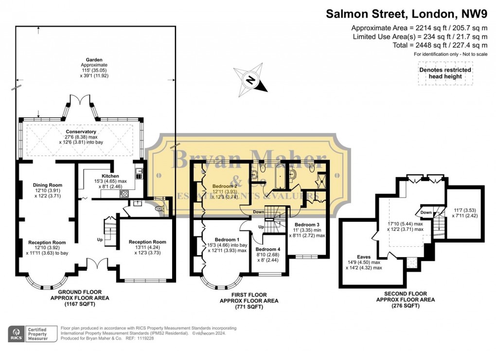 Floorplan for Salmon Street, London