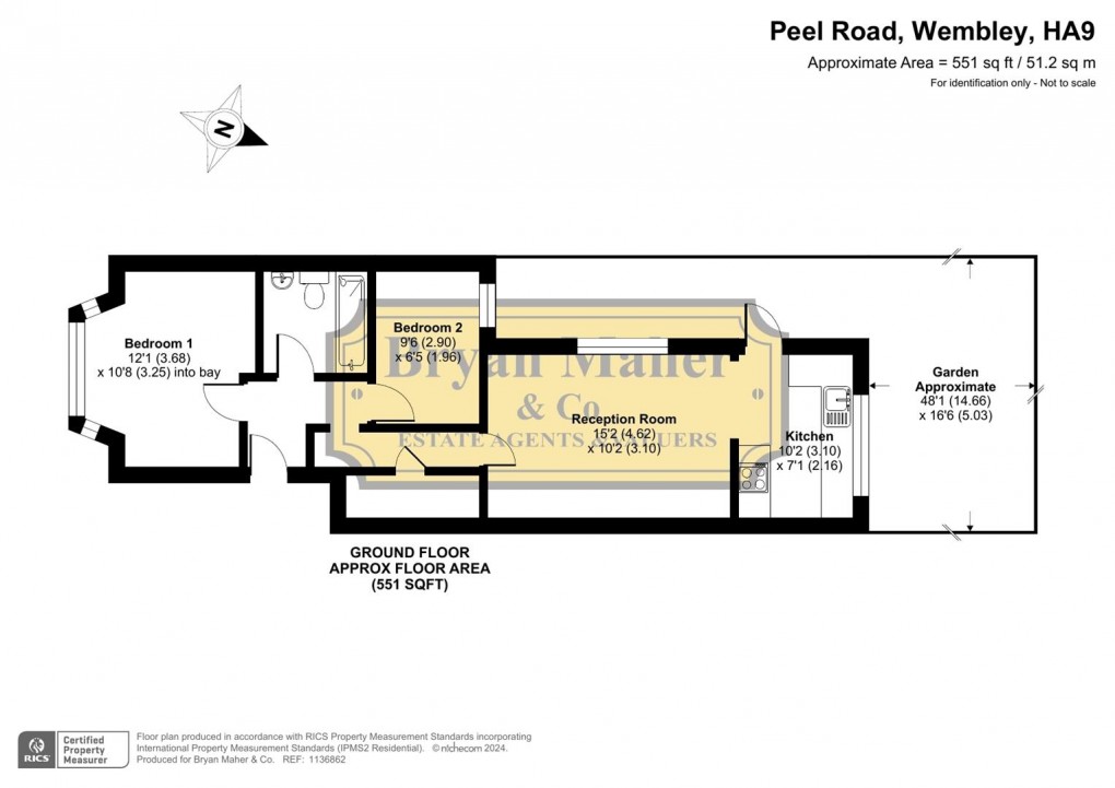Floorplan for Peel Road, Wembley