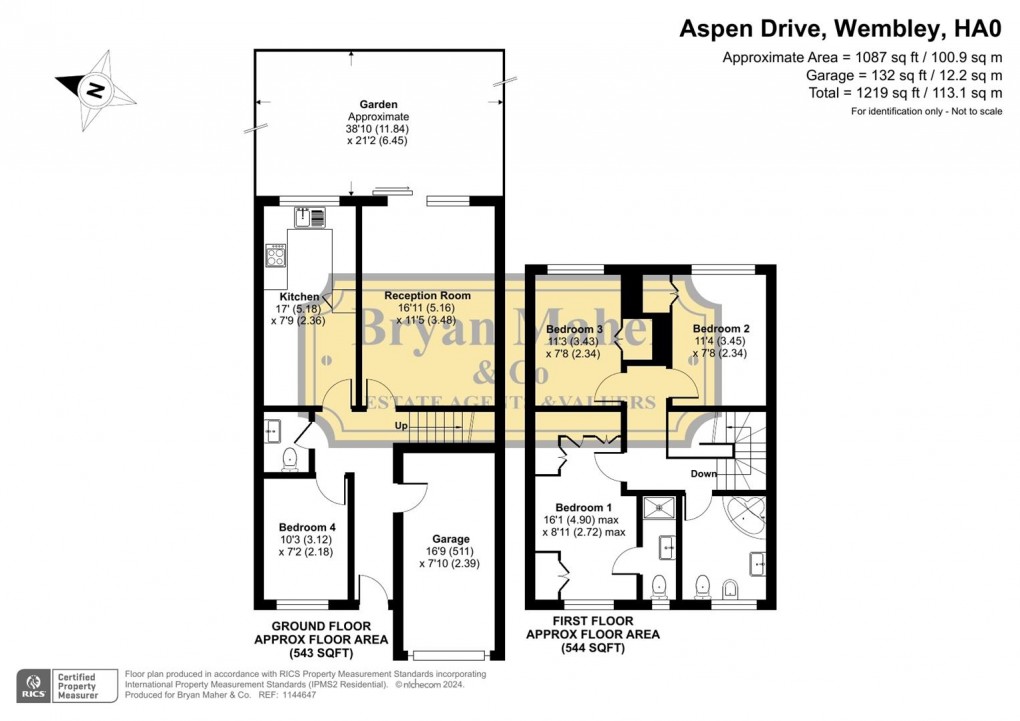 Floorplan for Aspen Drive, Wembley