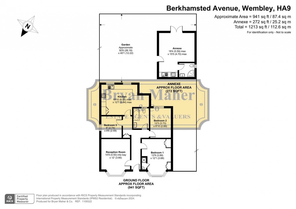 Floorplan for Berkhamsted Avenue, Wembley