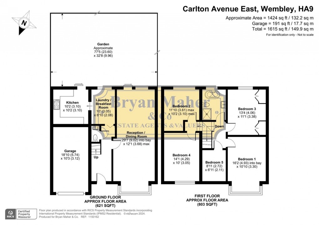 Floorplan for Carlton Avenue East, Wembley