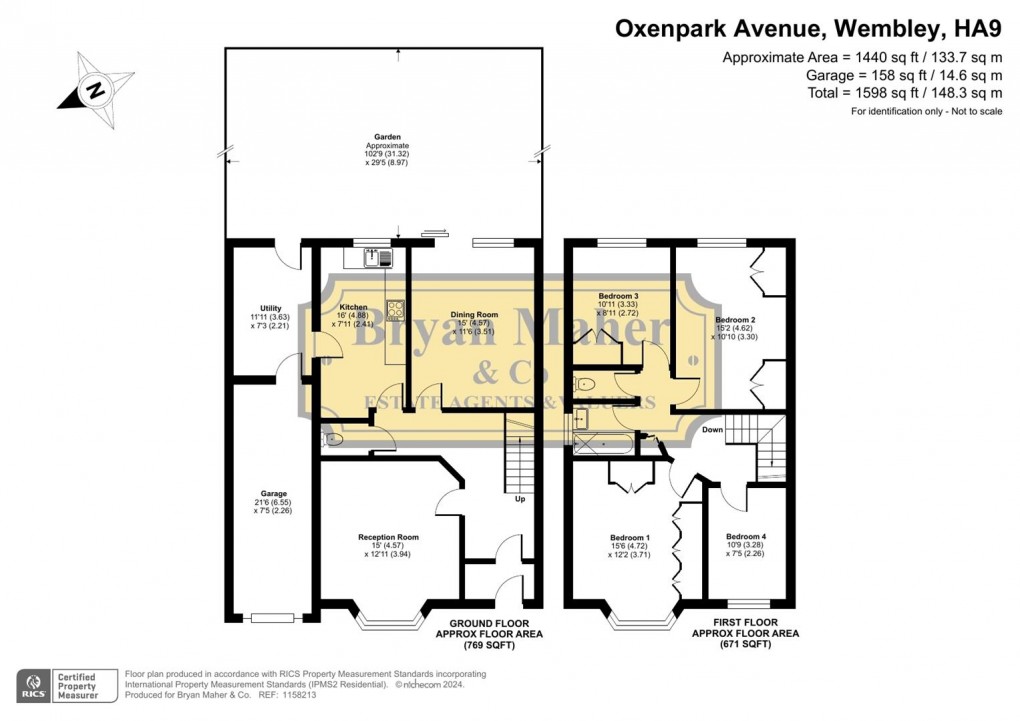 Floorplan for Oxenpark Avenue, Wembley