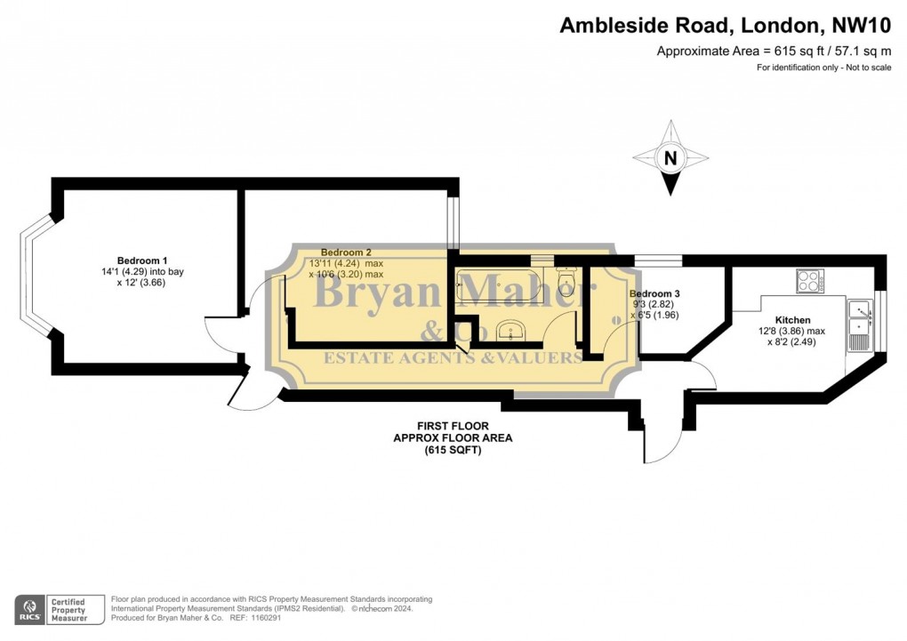 Floorplan for Ambleside Road, London