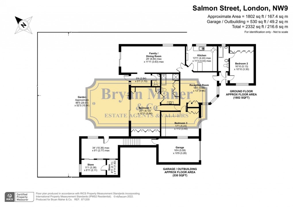 Floorplan for Salmon Street, London