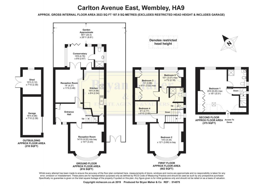 Floorplan for Carlton Avenue East, WEMBLEY PARK