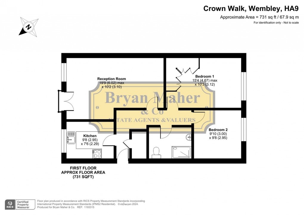 Floorplan for Crown Walk, Wembley Park