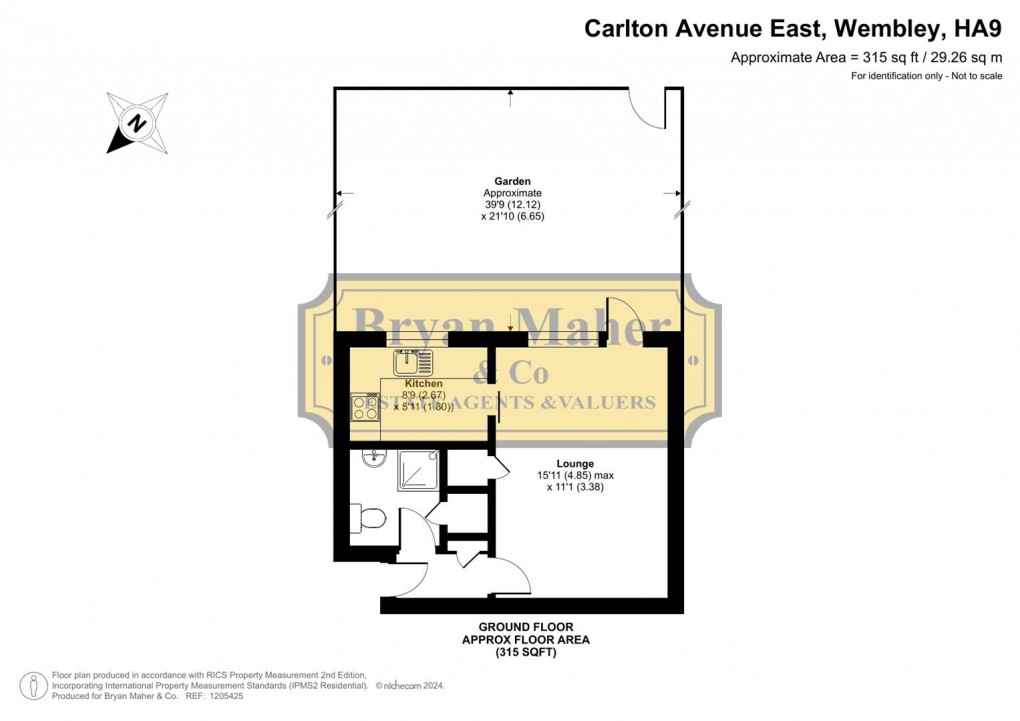 Floorplan for Carlton Avenue East, Wembley