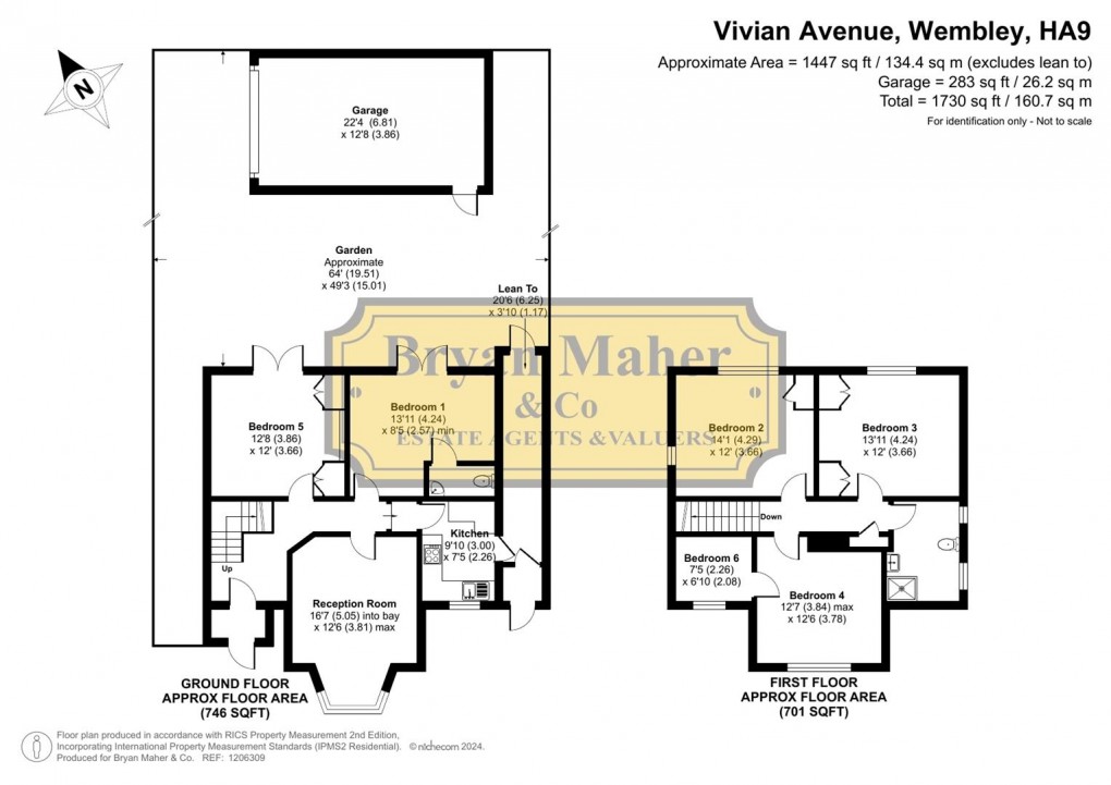 Floorplan for Vivian Avenue, Wembley