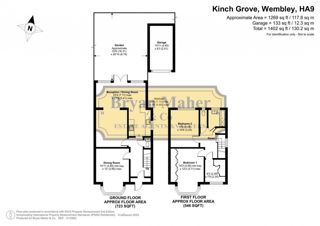 Floorplan for Kinch Grove, Wembley