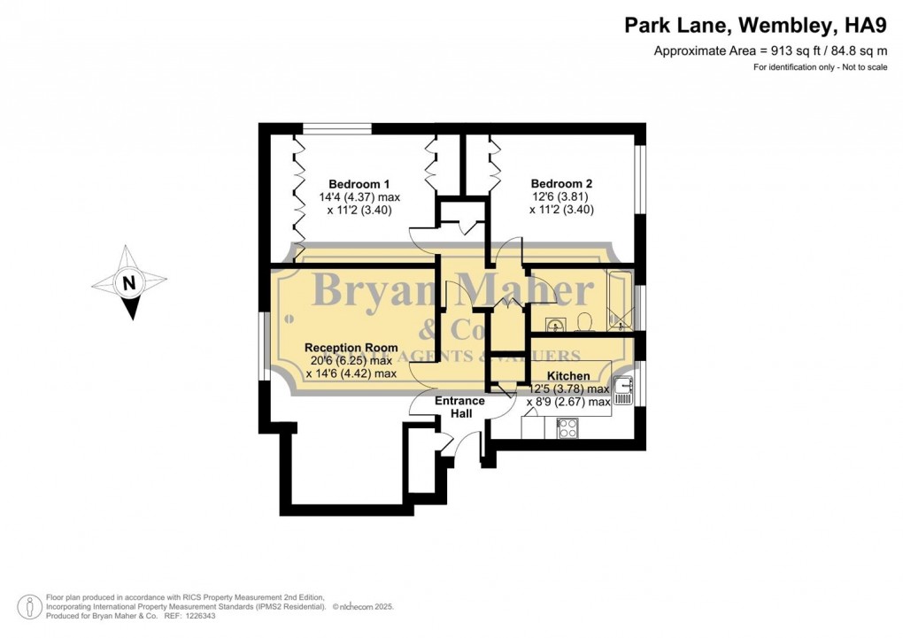 Floorplan for South Meadows, Park Lane, Wembley