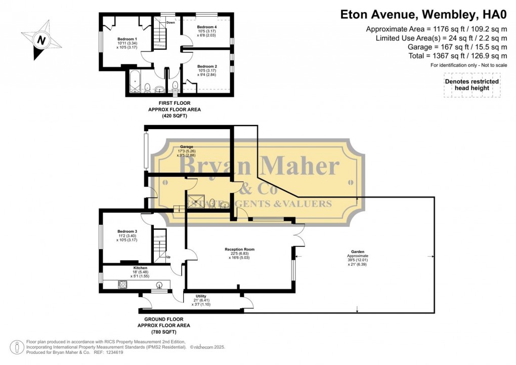 Floorplan for Eton Avenue, Wembley