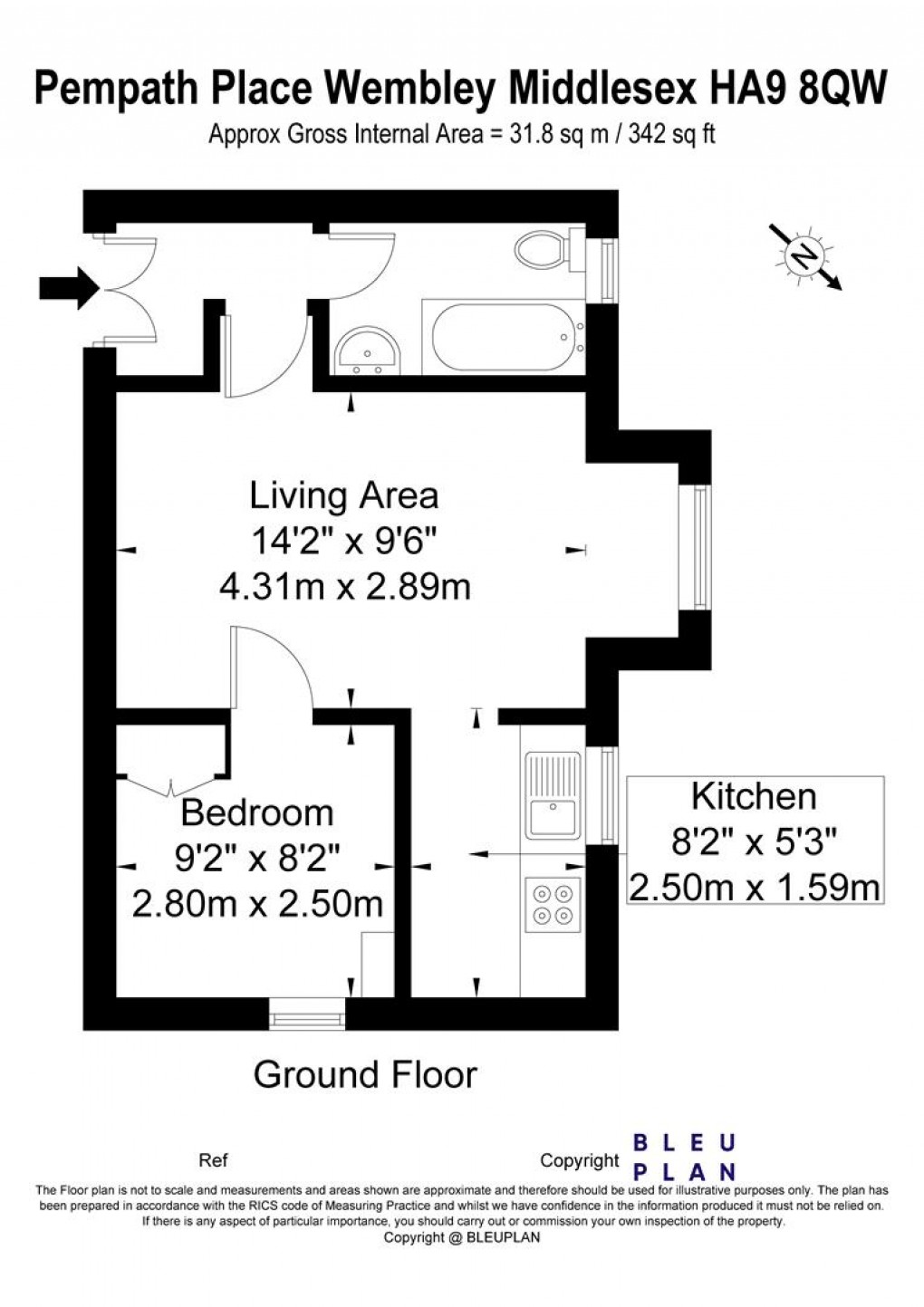 Floorplan for Pempath Place, Wembley