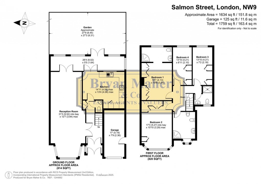 Floorplan for Salmon Street, London